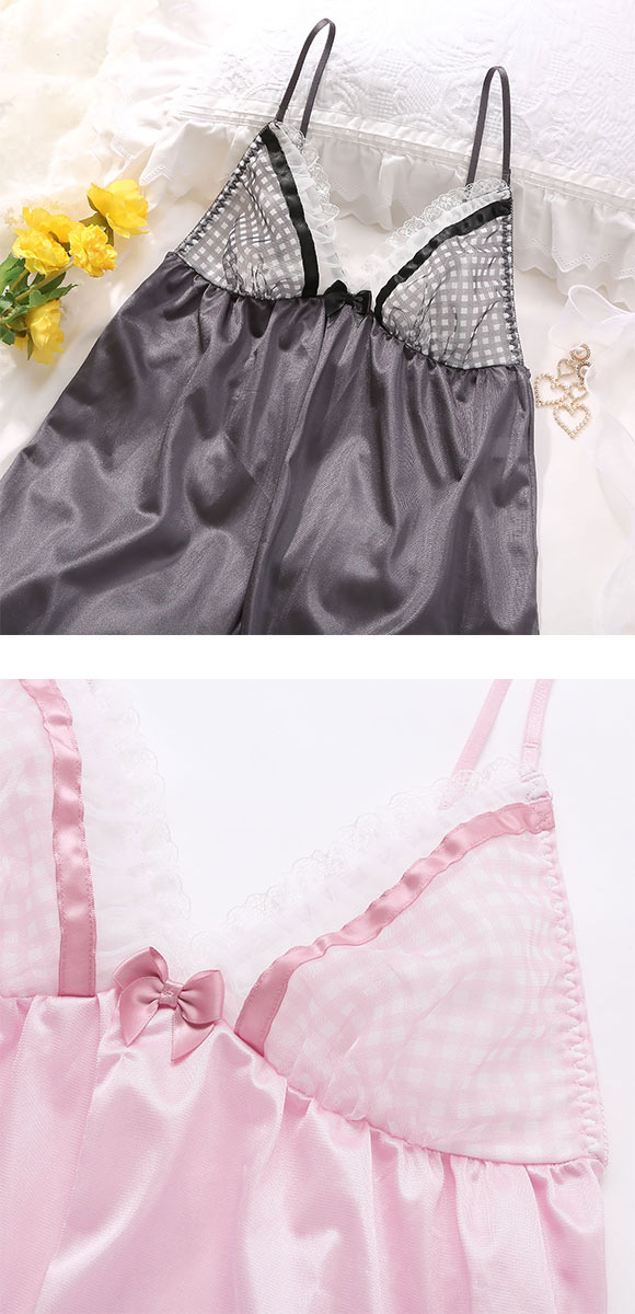 ココランジェ ガーリーギンガムチェック キャミソール ランジェリー 単品 COCO Linge