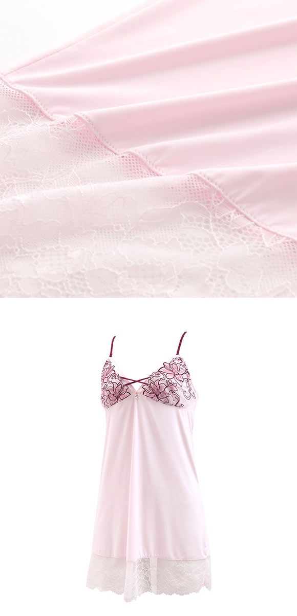 セントオードリー ティアラ グラマラスフラワーコード スリップ ロングキャミソール St.Audrey tiara