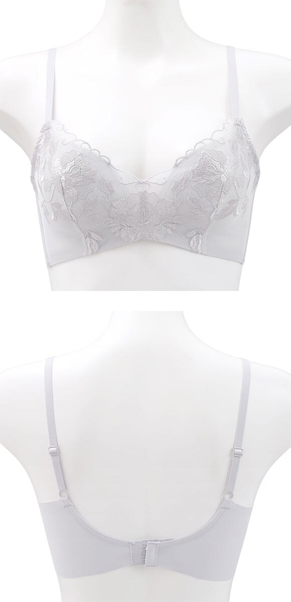 ココランジェ ふわふわカップ ノンワイヤー ブラジャー レースタイプ 脇高 モールドカップ COCO Linge