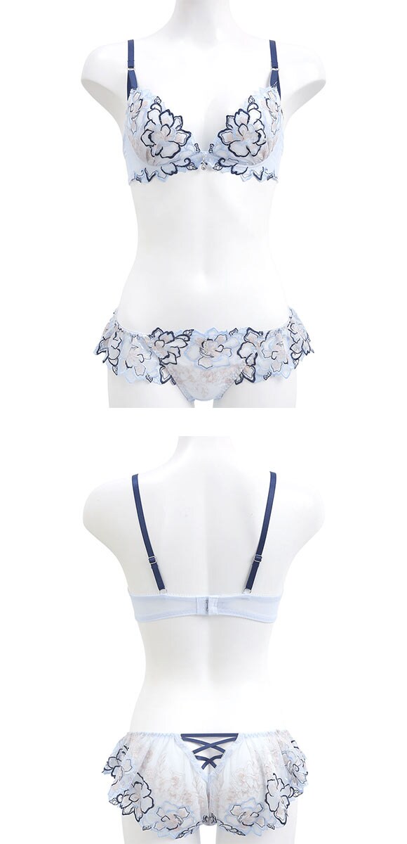 セントオードリーティアラ グロッシークイーン SHIROHATO別注 ブラジャー ショーツ セット レースアップ フレアショーツ バックレース