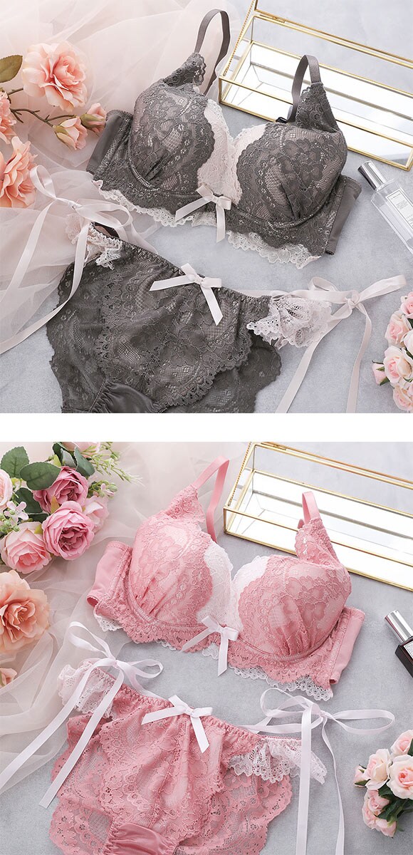 ココランジェ レイヤークルールレース ショーツ セット モールド 脇高 脇肉 バックレース サイドリボン SHIROHATO別注 大きいサイズ