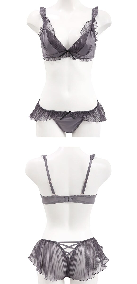 ココランジェ メルティプリーツ ブラジャー フレア ショーツ セット SHIROHATO 別注 COCO Linge