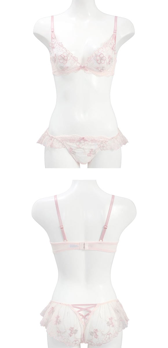 ココランジェ パステルスウィート やわらかカップ ブラジャー フレア ショーツ セット ソフトワイヤー SHIROHATO 別注 COCO Linge