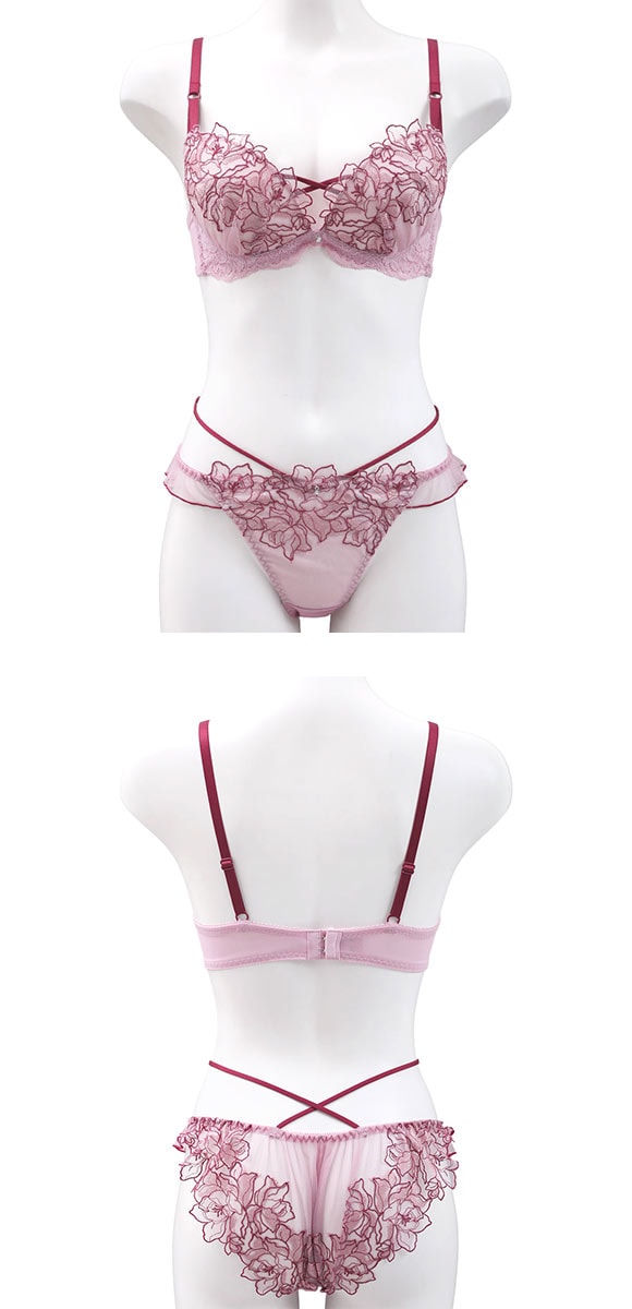 ココランジェ フローラルラッシュ 神盛ボリュームアップ ブラジャー ショーツ セット バックレース SHIROHATO別注 COCO Linge