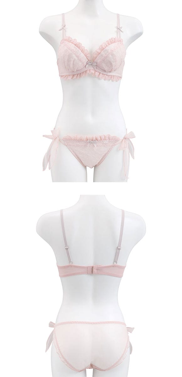 ココランジェ ラメフラワーメドウ やわらかカップ ソフトワイヤー ブラジャー ショーツ セット SHIROHATO別注 COCO Linge