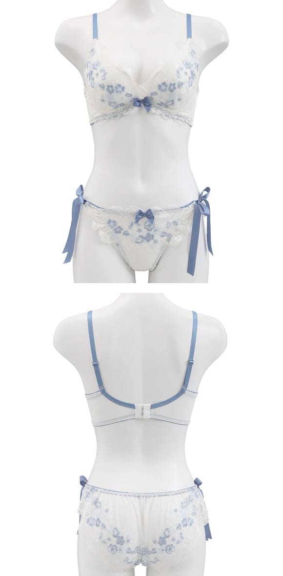 ココランジェ ファンシーフルール SHIROHATO別注 ブラジャー サイドリボン ショーツ セット ABCDEF 大きいサイズ COCO Linge