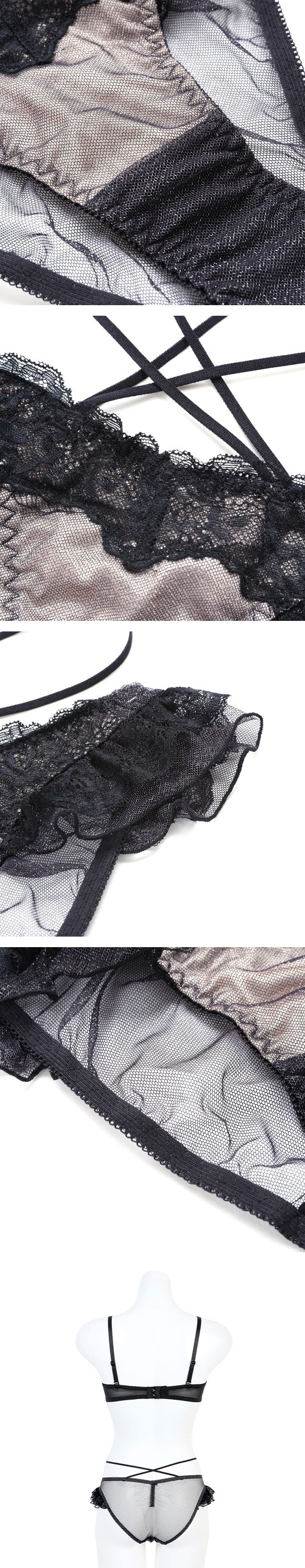 ココランジェ セクシーミューズ ブラジャー ショーツ セット SHIROHATO別注 谷間 ストリング COCO Linge