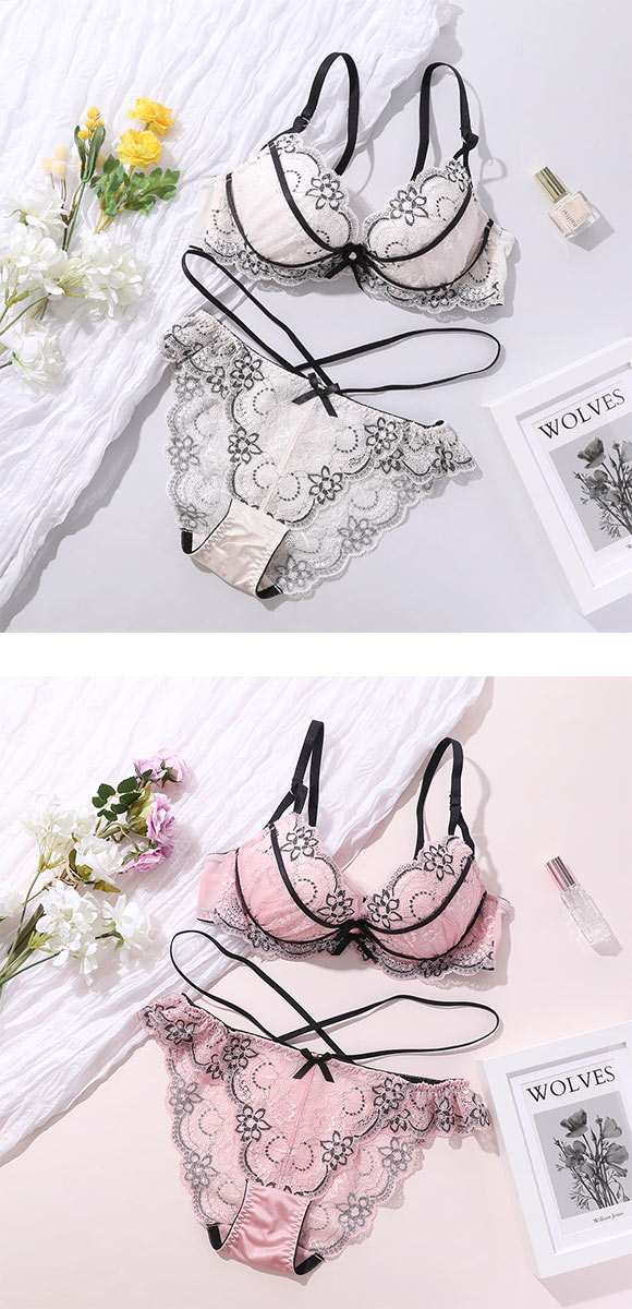 ココランジェ セクシーレディコード ブラジャー ショーツ セット SHIROHATO別注 谷間 バックレース ストリング COCO Linge