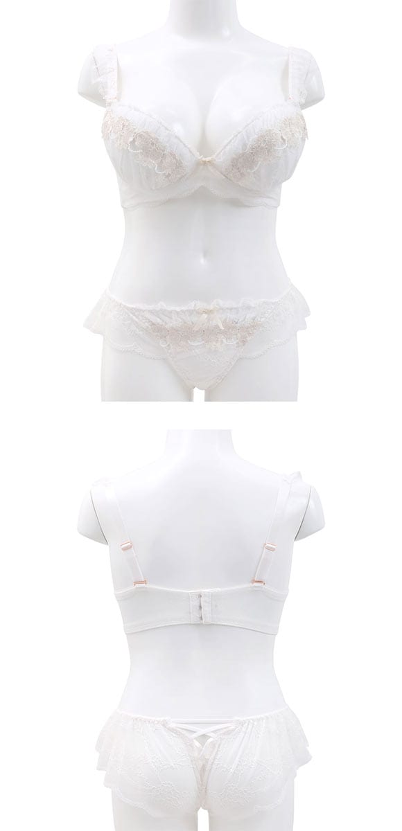 ココランジェ ロイヤルローズドレス ブラジャー ショーツ セット バックレース フレアショーツ SHIROHATO別注 GHI 大きいサイズ COCO Linge