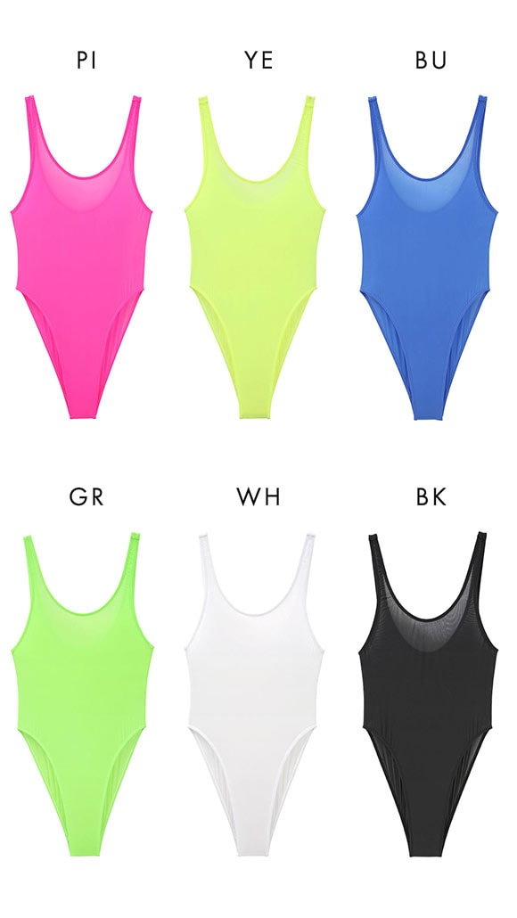 ユニセックス UNISEX Clearskin ハイレグ ボディスーツ フルバック M 男女兼用 TMコレクション ジェンダーレス スケスケ プレイ