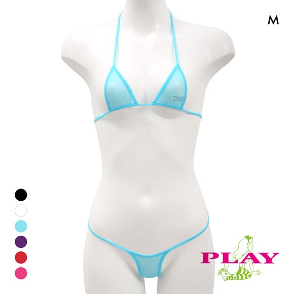レディース マイクロブラ PLAY Powernet Super micro bikini set Tバック ブラセット M Ladys セクシー下着