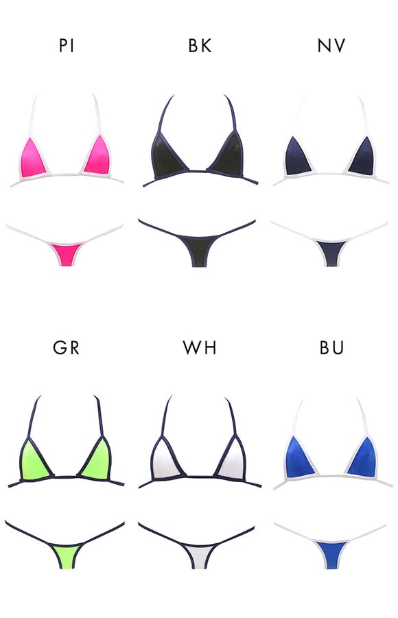 レディース マイクロブラ PLAY WET super sexy micro bra set 2tone ブラセット Gストリング Ladys セクシー下着