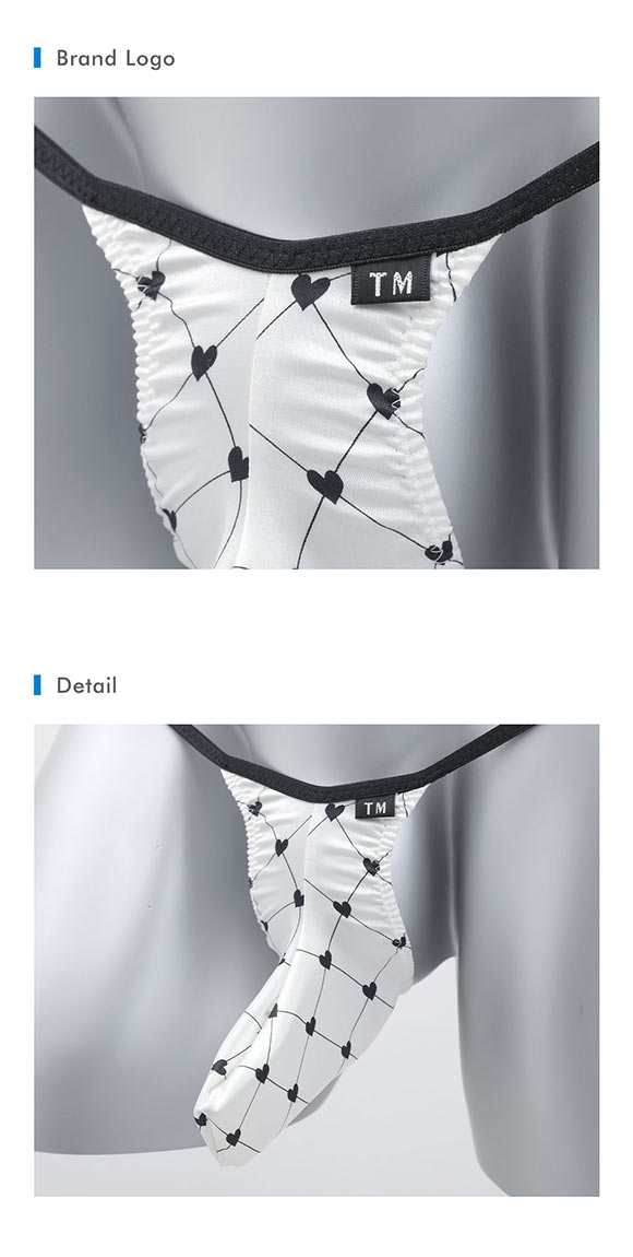 ティーエム コレクション Heart Satin Mountain Bulge Tバック TB メンズ TM collection