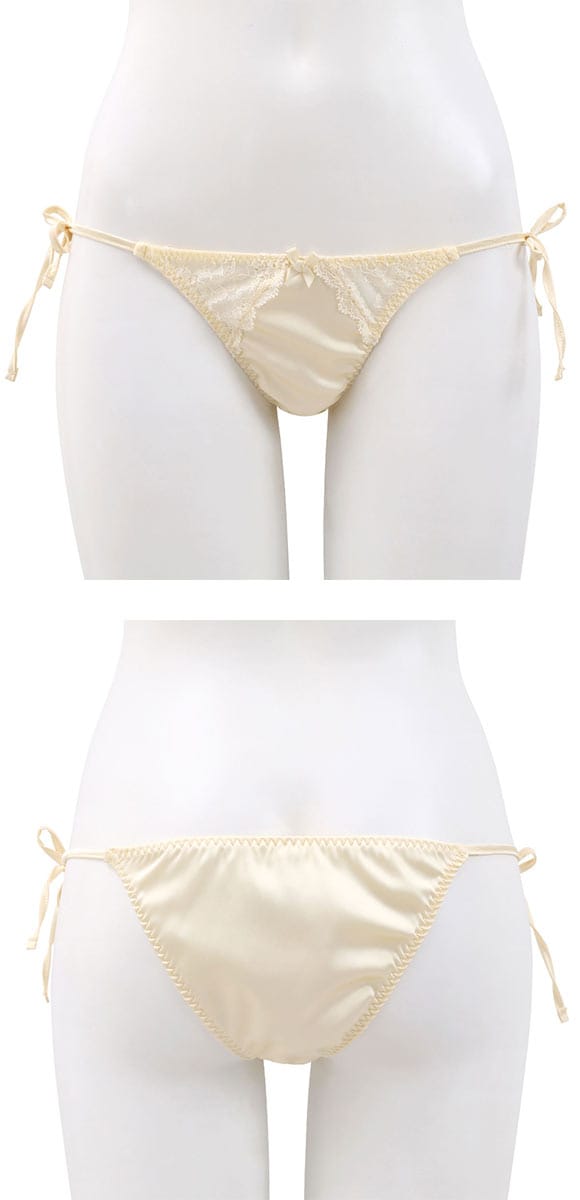 ユニセックス Satin x Lace cute HB ハーフバック ショーツ ジェンダーレス 男女兼用 TM uniSeX