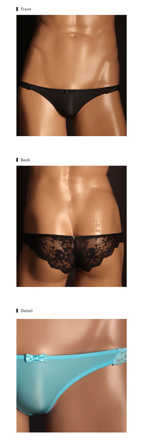 ユニセックス GMF back lace HB ハーフバック ショーツ ジェンダーレス 男女兼用 TM uniSeX