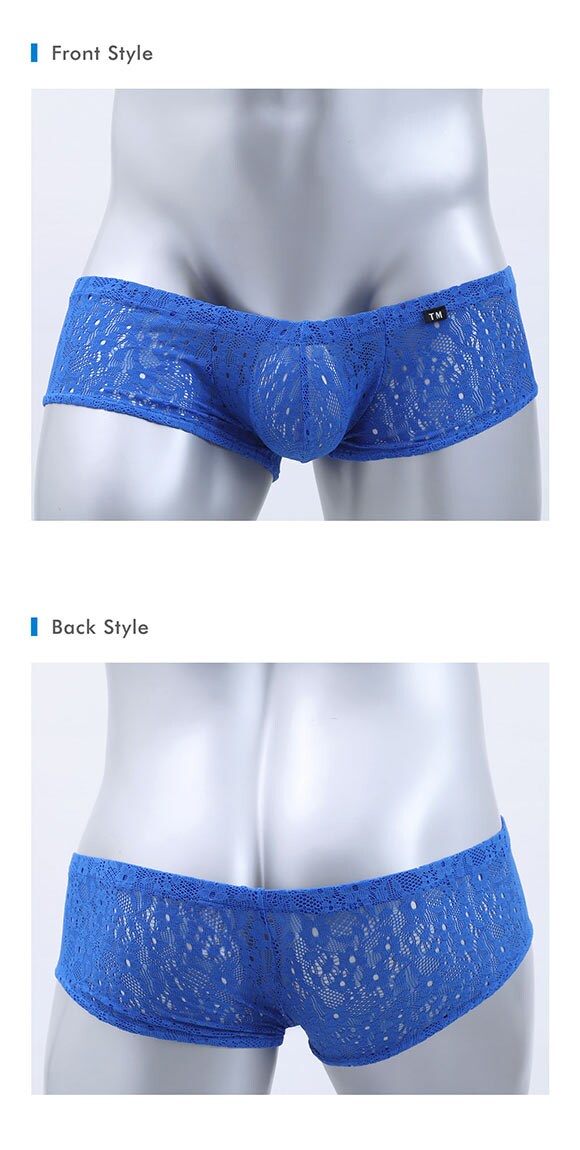 ティーエム コレクション Soft woolly lace ローライズ ボクサー ML 透け メンズ セクシー 前閉じ TM collection