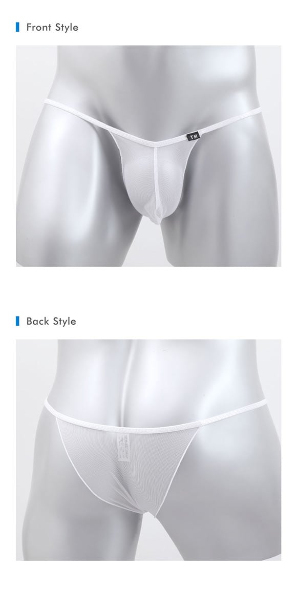 ティーエム コレクション Power net メロー ハーフバック M L LL 透け メンズ ビキニ セクシー 前閉じ