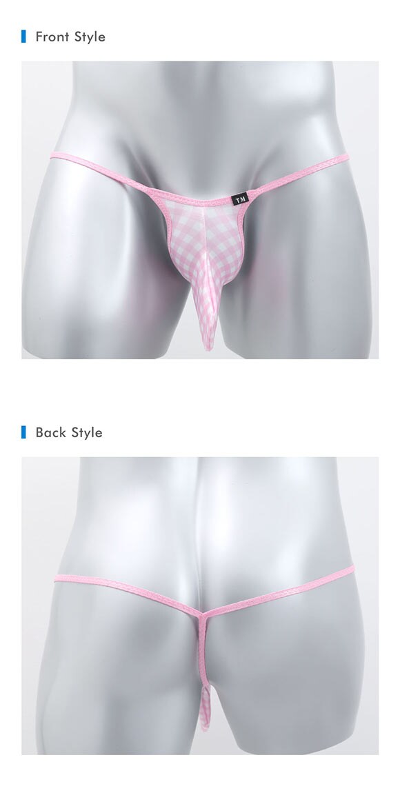 ティーエム コレクション YKS ギンガムチェック Sharp G-STRING メンズ Tバック Gストリング ビキ二 TM collection