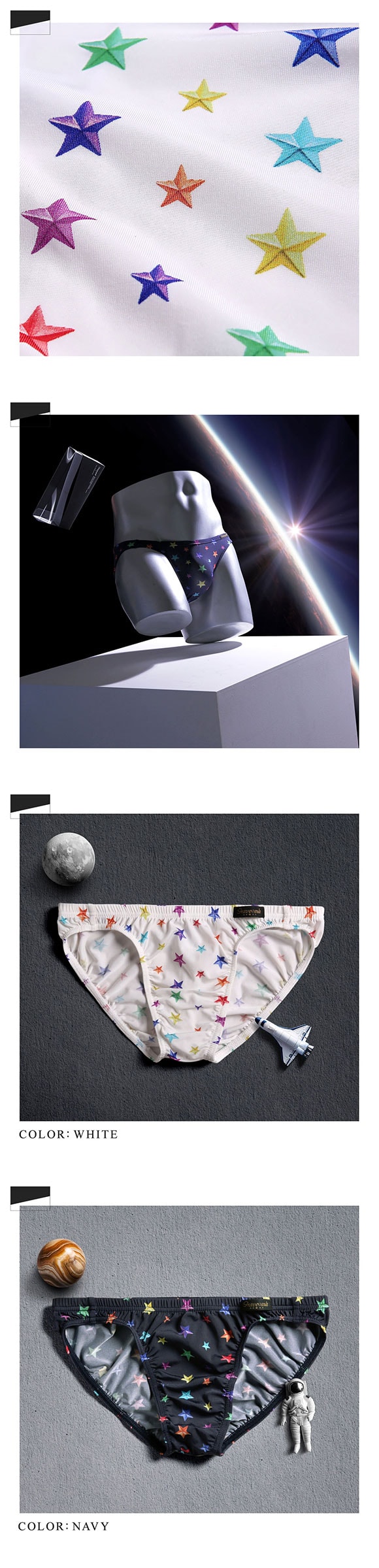 グレイブボールト Gravevault×SHIROHATO 別注 限定カラー STAR STUDS フルバック ビキニ  M L ブリーフ メンズ