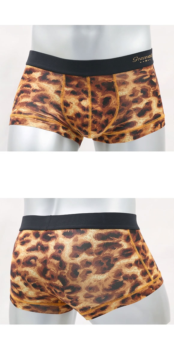 グレイブボールト LEOPARD ローライズ ボクサーパンツ SML メンズ 前閉じ 日本製 Gravevault 国産