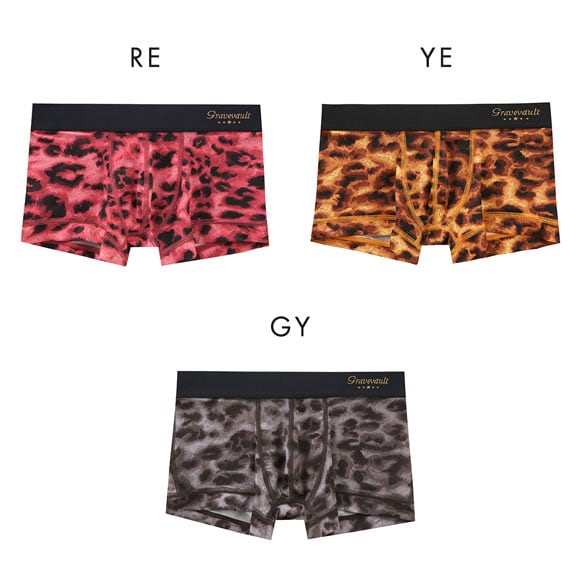 グレイブボールト LEOPARD ローライズ ボクサーパンツ SML メンズ 前閉じ 日本製 Gravevault 国産