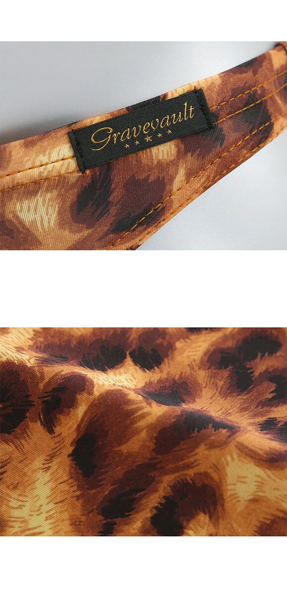 グレイブボールト LEOPARD ビキニ ブリーフ フルバック ML メンズ 前閉じ 日本製 Gravevault 国産