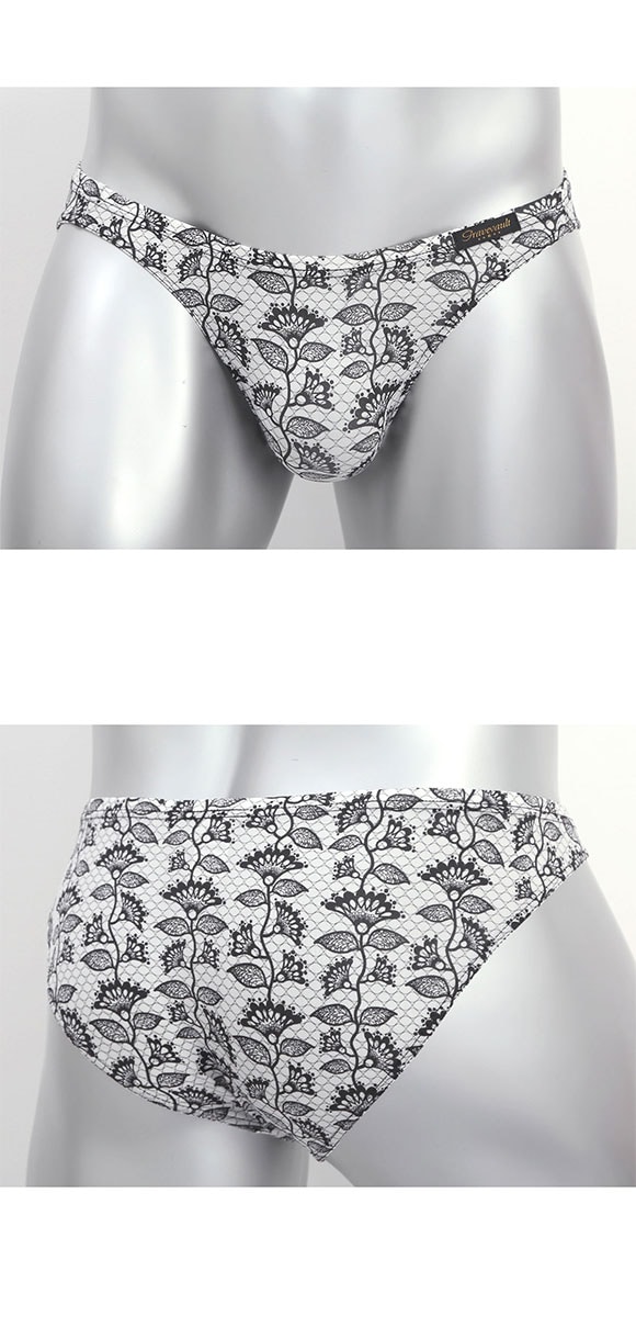 グレイブボールト BARBED FLOWER フルバック ビキニ  M L ブリーフ メンズ Gravevault 前とじ 3052605 日本製