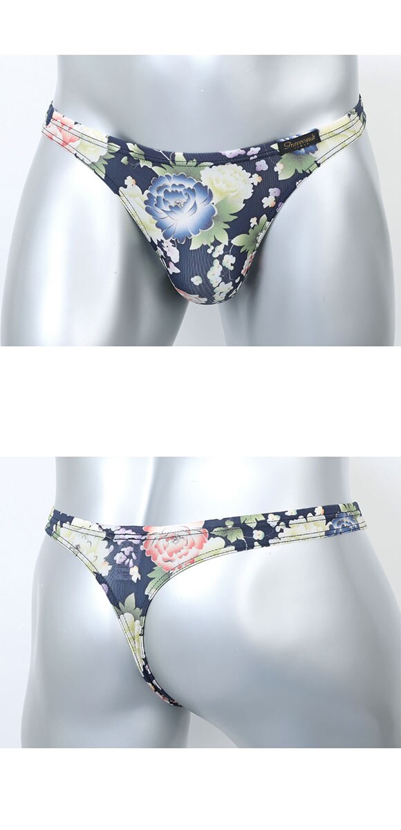 グレイブボールト Gravevault PEONY FLOWER Tバック ビキニ メンズ 前とじ M L 日本製