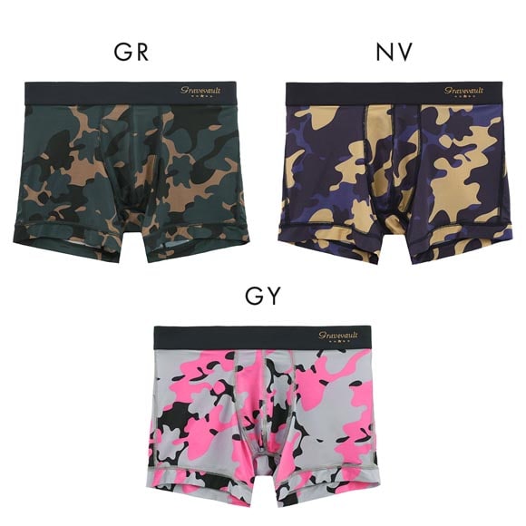 グレイブボールト Stealth camo ショートボクサー メンズ ボクサーパンツ 前とじ LL 3L 大きいサイズ Gravevault