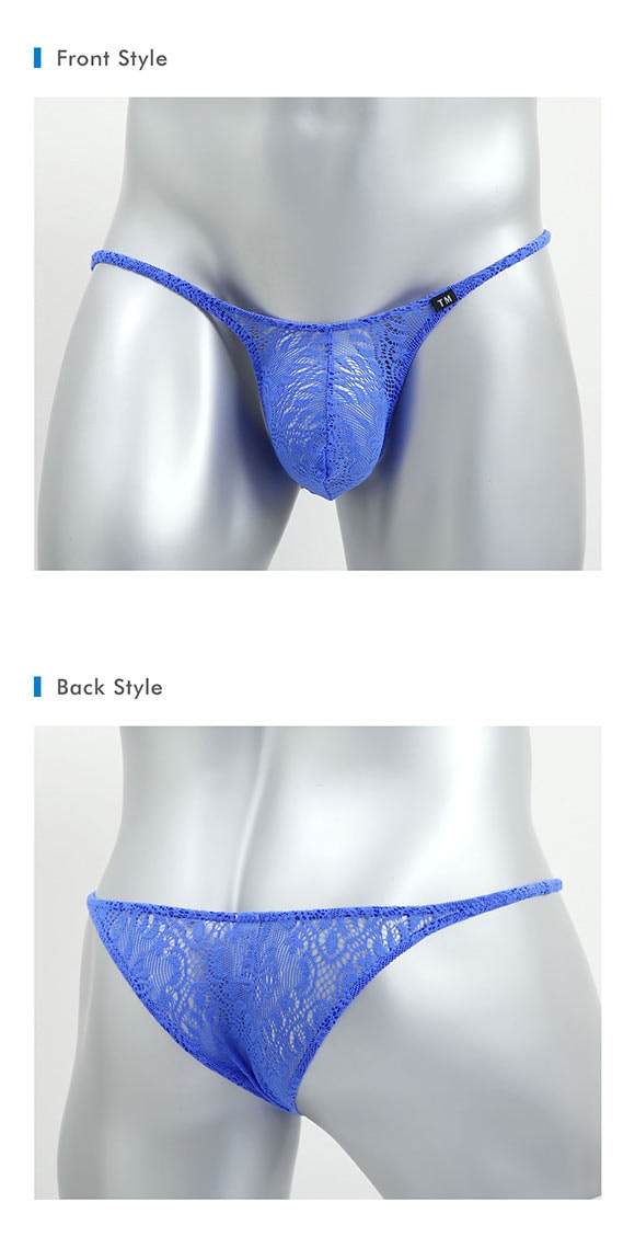 ティーエム コレクション Soft woolly lace もっこりシャープ ハーフバック ML メンズ 前とじ ビキニ 日本製 TM collection