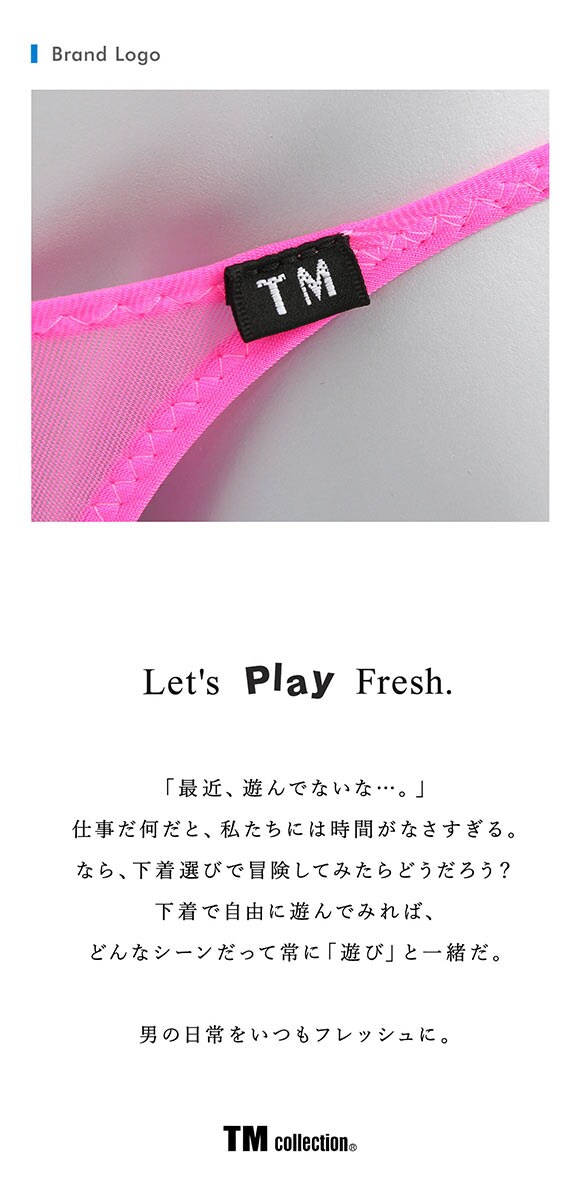 ティーエム コレクション Clearskin ハギナシシャープ Tバック M L LL 透け メンズ ビキニ ブリーフ セクシー 前閉じ TM collection