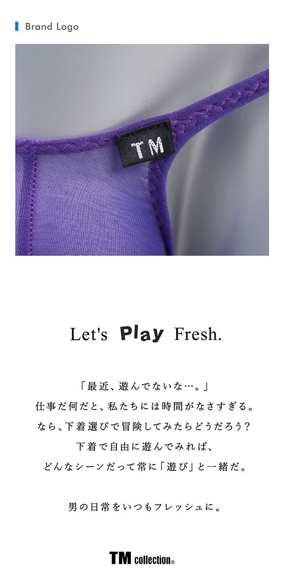 ティーエム コレクション Clearskin MAX low-rise Bulge Tバック M L 透け メンズ ビキニ ブリーフ セクシー 前閉じ TM collection