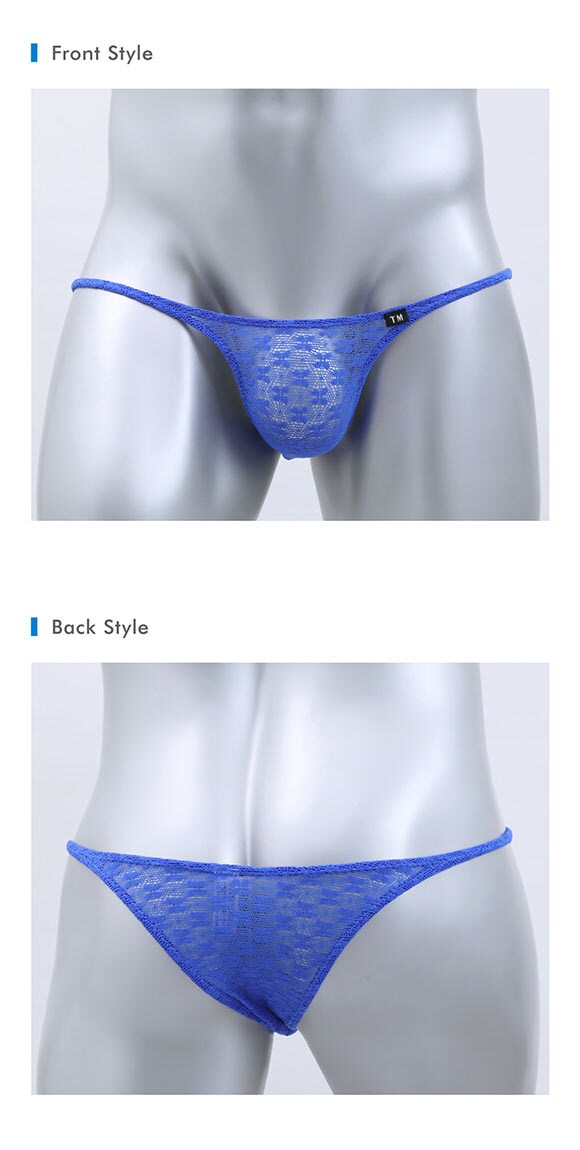 ティーエム コレクション Soft woolly lace ハギナシシャープ ハーフバック ML メンズ 前とじ ビキニ 日本製 TM collection