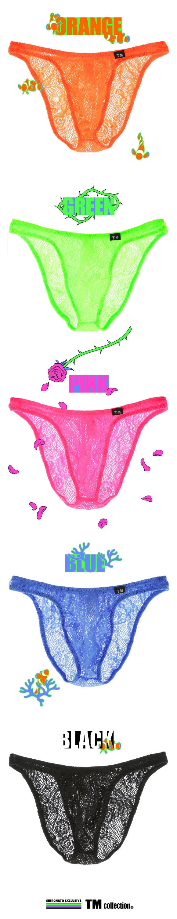 ティーエム コレクション TM collection × SHIROHATO コラボ ウーリーレース 股下細め ハーフバック ビキニ M L LL