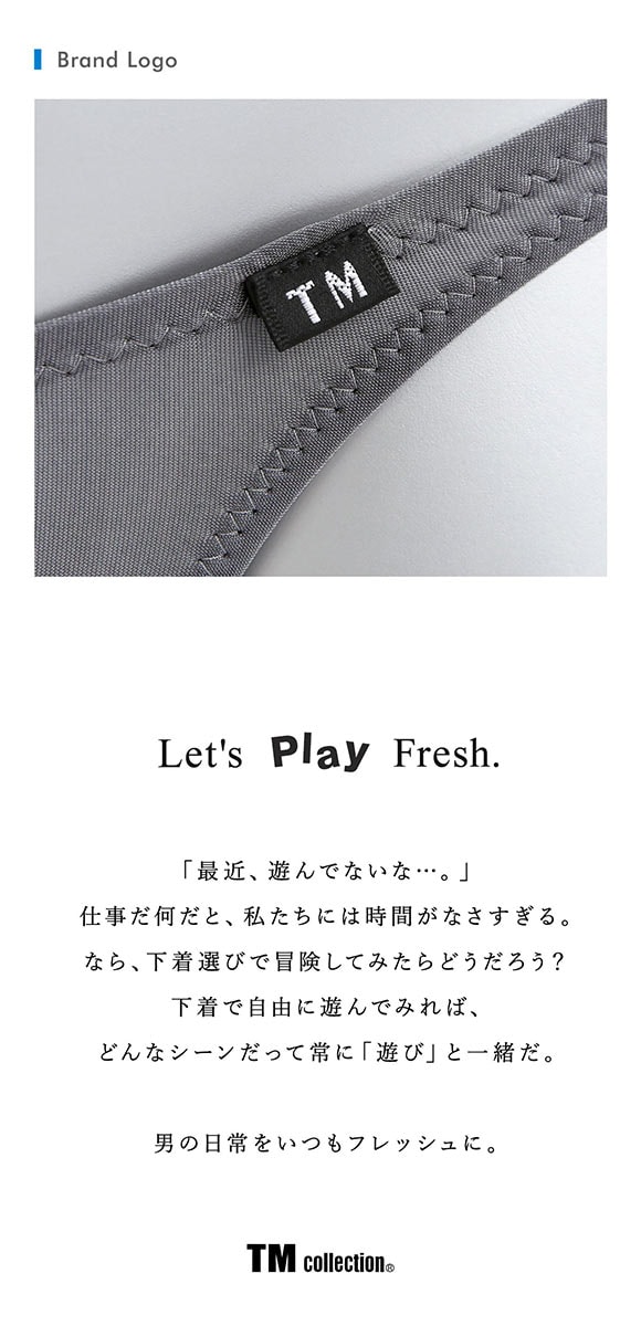 ティーエム コレクション Clearskin 股下細め DARK Tバック メンズ ビキニ 日本製 TM collection