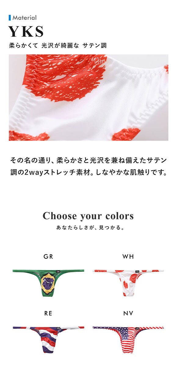 ティーエム コレクション YKS National Flag ハギナシシャープ ハーフバックビキニ TM collection