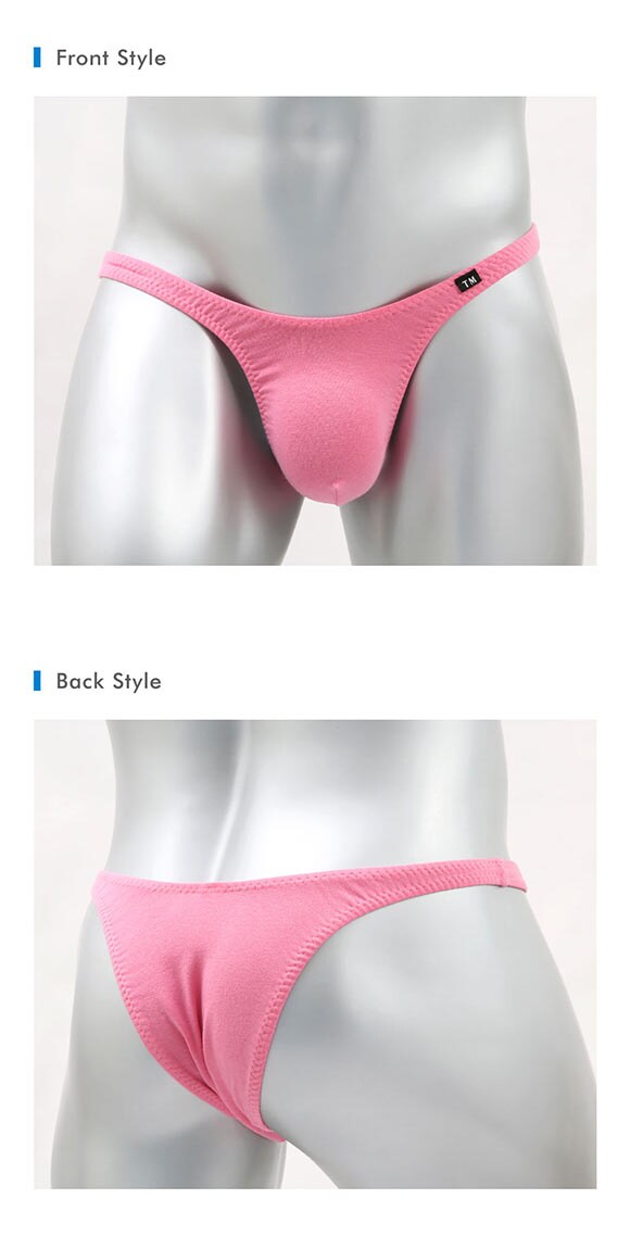 ティーエム コレクション コットンベア天 ツノ型シャープ ハーフバック ML もっこり メンズ 前とじ ビキニ 日本製 TM collection