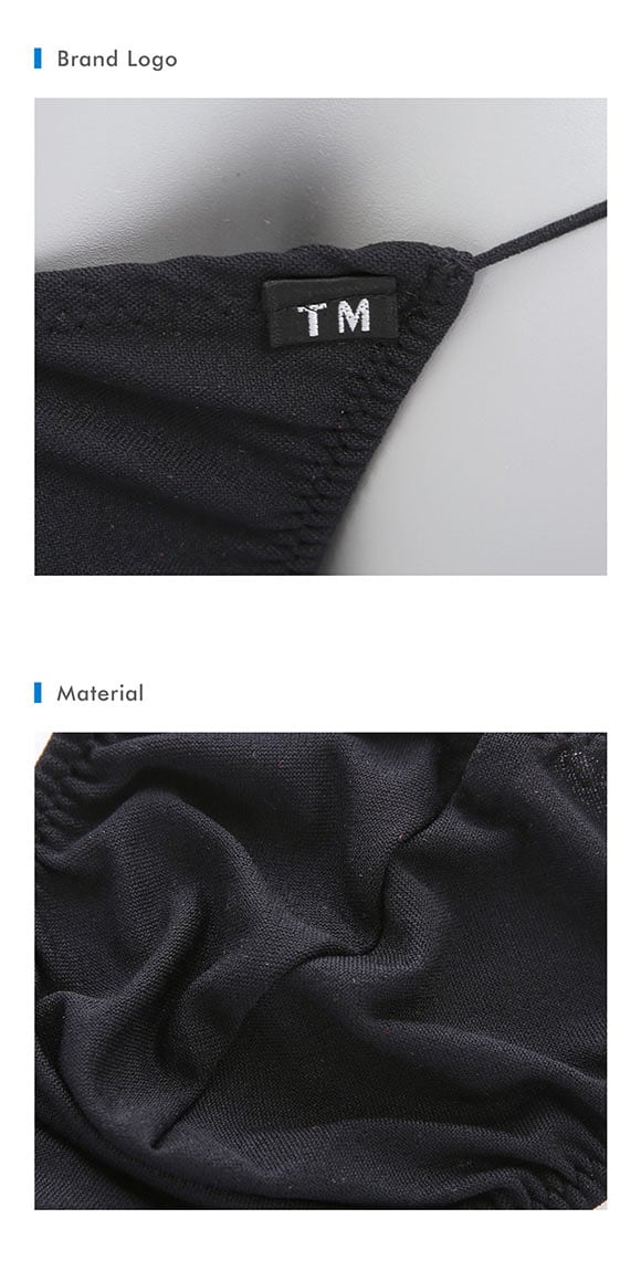 ティーエム コレクション ガーゼ調2WAY 極細丸ゴム Vカット Tバック メンズ ビキニ TM collection