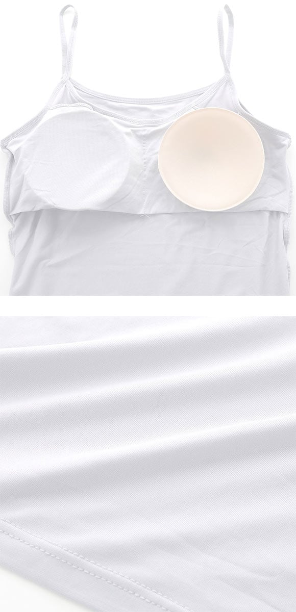 DRY WISH 冷感 カップ付キャミソール インナー M L LL 吸汗速乾 接触冷感 UVカット ストレッチ ひんやり 熱中症対策