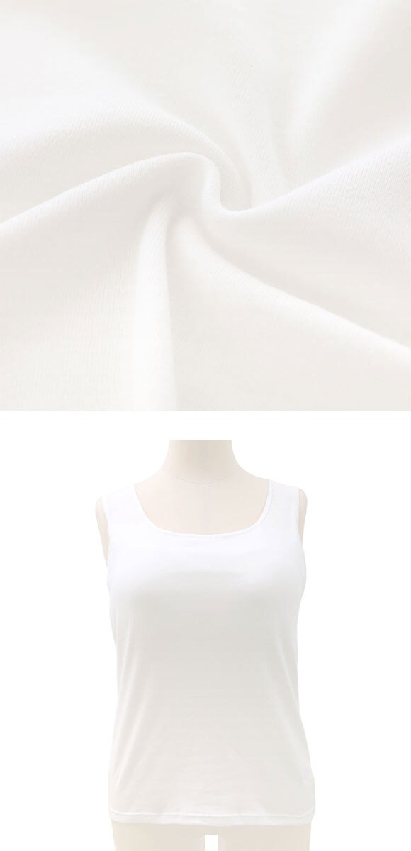 素肌にやさしくフィット 綿100％ ブラトップ カップ付き タンクトップ 4L 5L グラマー 大きいサイズ インナー レディース