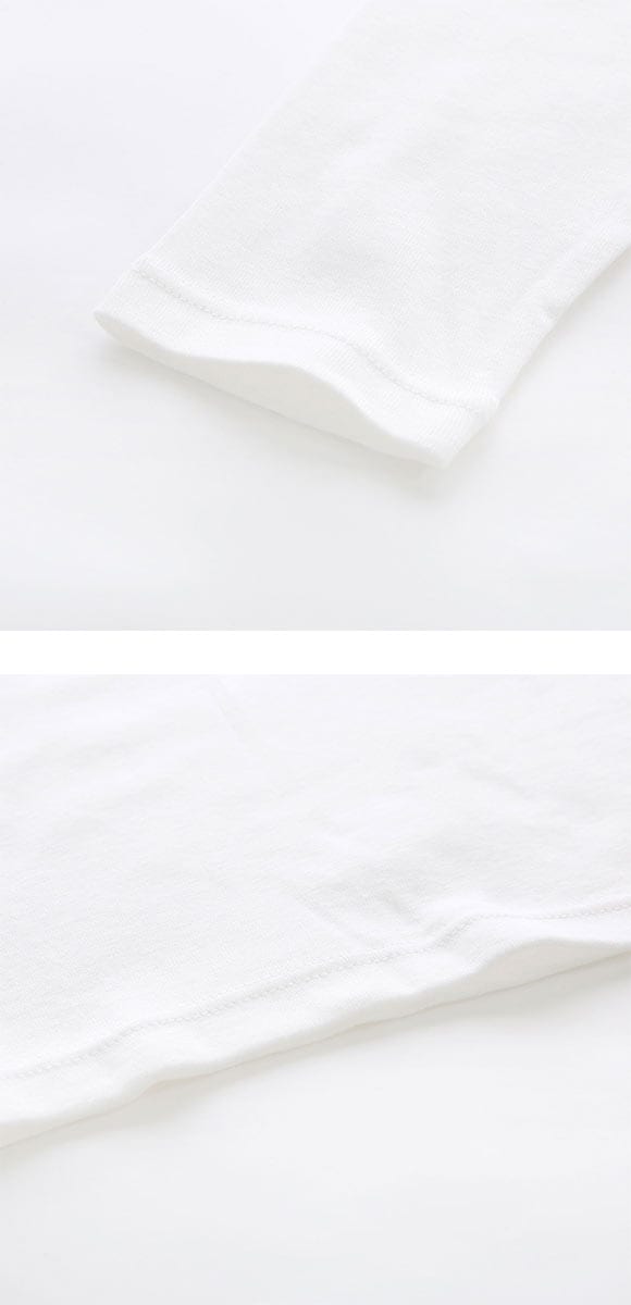 素肌にやさしくフィット 綿100％ 長袖インナー 8分袖トップス M L LL ロンT ロングTシャツ 敏感肌 シンプル ベーシック 肌着
