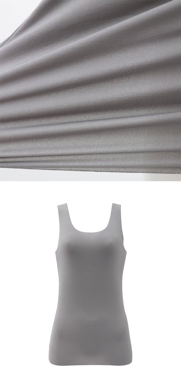 しっとり椿オイル 潤い保湿インナー タンクトップ M L LL ストレッチ ひびきにくい フィット 抗菌防臭 保温 あったか 温活 冷え対策