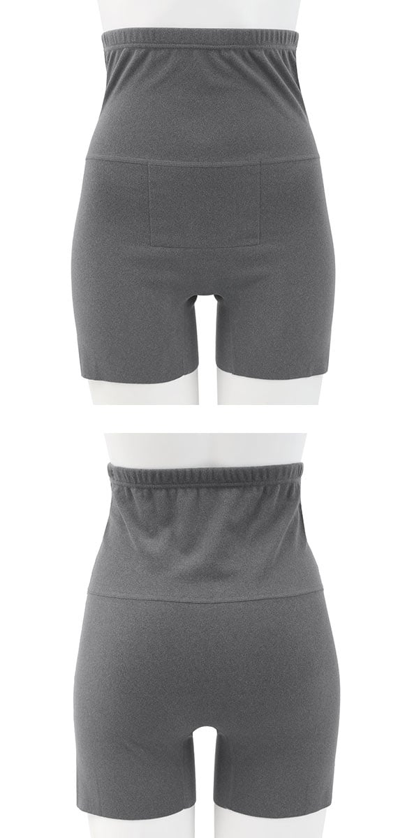 寒がり女子の強い味方 あったか起毛 腹巻付き 2分丈ボトム M L LL オーバーパンツ 冷え対策 冷え性 温活 保温 静電気防止