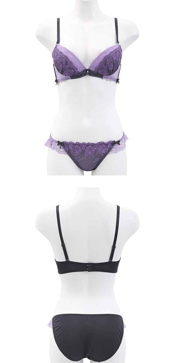 ラブジェリー ダークメルティ ブラセット ABCD 谷間ブラ 脇寄せ Wパッド 厚盛り 盛り胸 ブラジャー ショーツ セット Love gerie