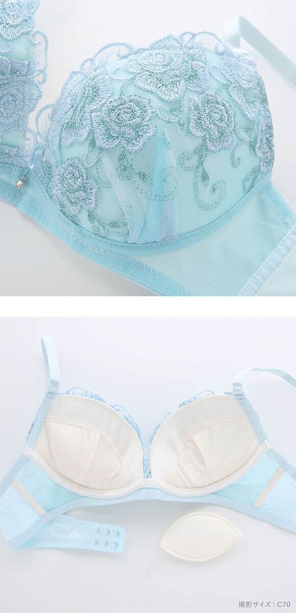 ラブジェリー メルトローズ ブラセット ABCD 盛り胸 Wパッド 谷間ブラ バストアップ ブラジャー ショーツ セット Love gerie