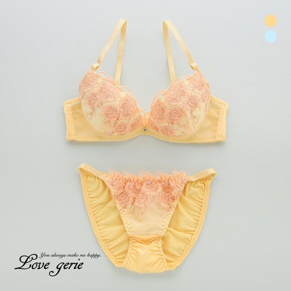 ラブジェリー メルトローズ ブラセット EF 盛り胸 Wパッド 谷間ブラ バストアップ ブラジャー ショーツ セット Love gerie