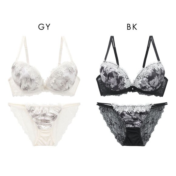 ラブジェリー モノブルーム ブラセット EF 大きいサイズ グラマー 盛り胸 Wパッド 厚盛り 谷間ブラ バストアップ ove gerie