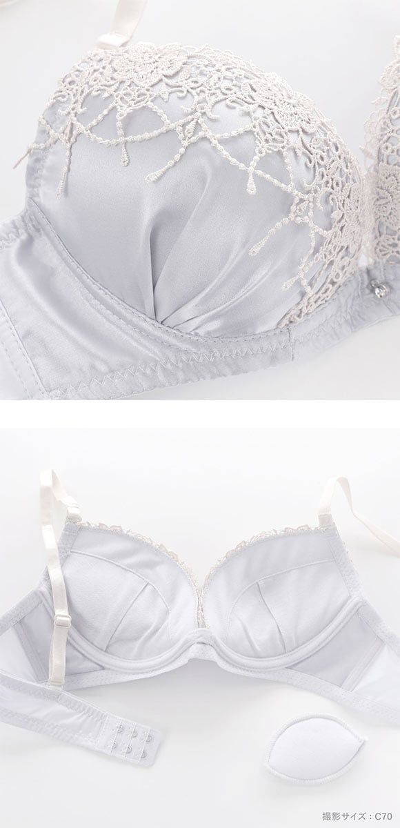 ラブジェリー モアシャンデリア ブラセット EF 大きいサイズ グラマー 盛り胸 Wパッド 厚盛り 谷間ブラ バストアップ Love gerie