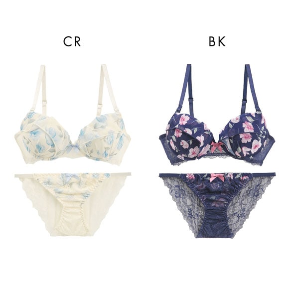 ラブジェリー フラワーガーデン ブラセット ABCD 盛り胸 Wパッド 厚盛り 谷間ブラ バストアップ 脇寄せ Love gerie