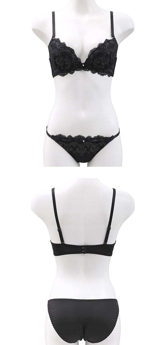 ラブジェリー ロイヤルブルーム ブラセット ABCD 盛り胸 Wパッド 谷間ブラ バストアップ ブラジャー ショーツ セット Love gerie